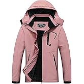 MOERDENG Women's Waterproof Ski Jacket Warm Winter Snow Coat Mountain Windbreaker Hooded Raincoat Jacket