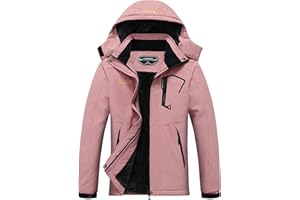 MOERDENG Women's Waterproof Ski Jacket Warm Winter Snow Coat Mountain Windbreaker Hooded Raincoat Jacket