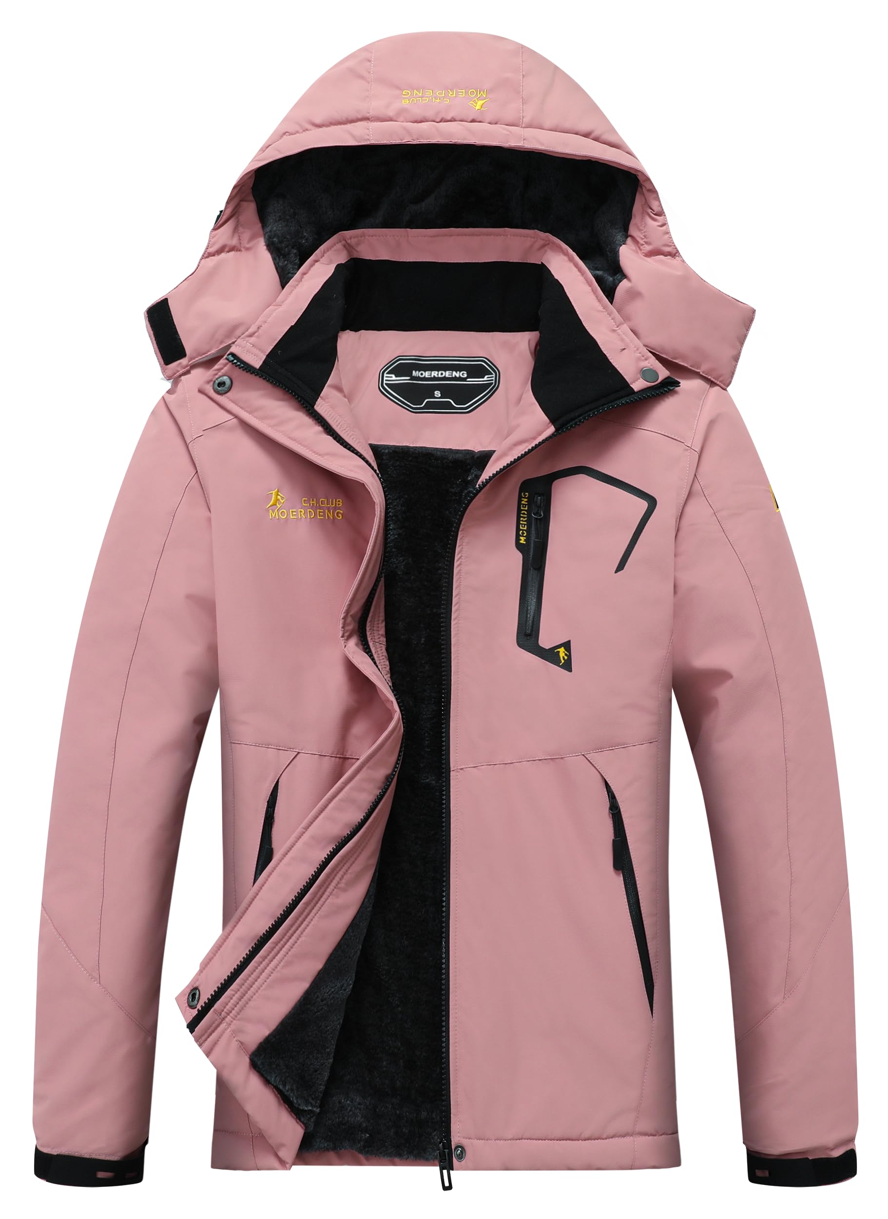 Photo 1 of ***Missing zipper*** MOERDENG Women's Waterproof Ski Jacket Warm Winter Snow Coat Mountain Windbreaker Hooded Raincoat Jacket