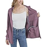 Codida Post Mastectomy Shirts Hoddies with Drain Pockets, Breast Surgery Recovery Long Sleeve Mid Weight Zip Jacket For Women