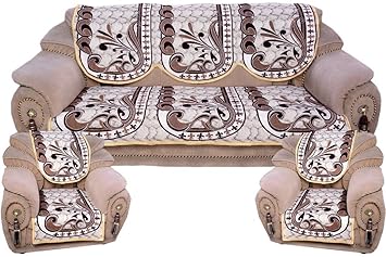 vivek homesaaz Sofa Covers (Multicolour, Polycotton, 6 Piece Set)