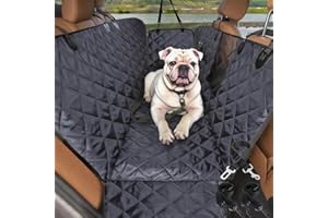 Dog Car Seat Cover for Back Seat | Mesh Window & Safety Belt | 100% Waterproof Dog Hammock for Safe Travel with Side Door Pro