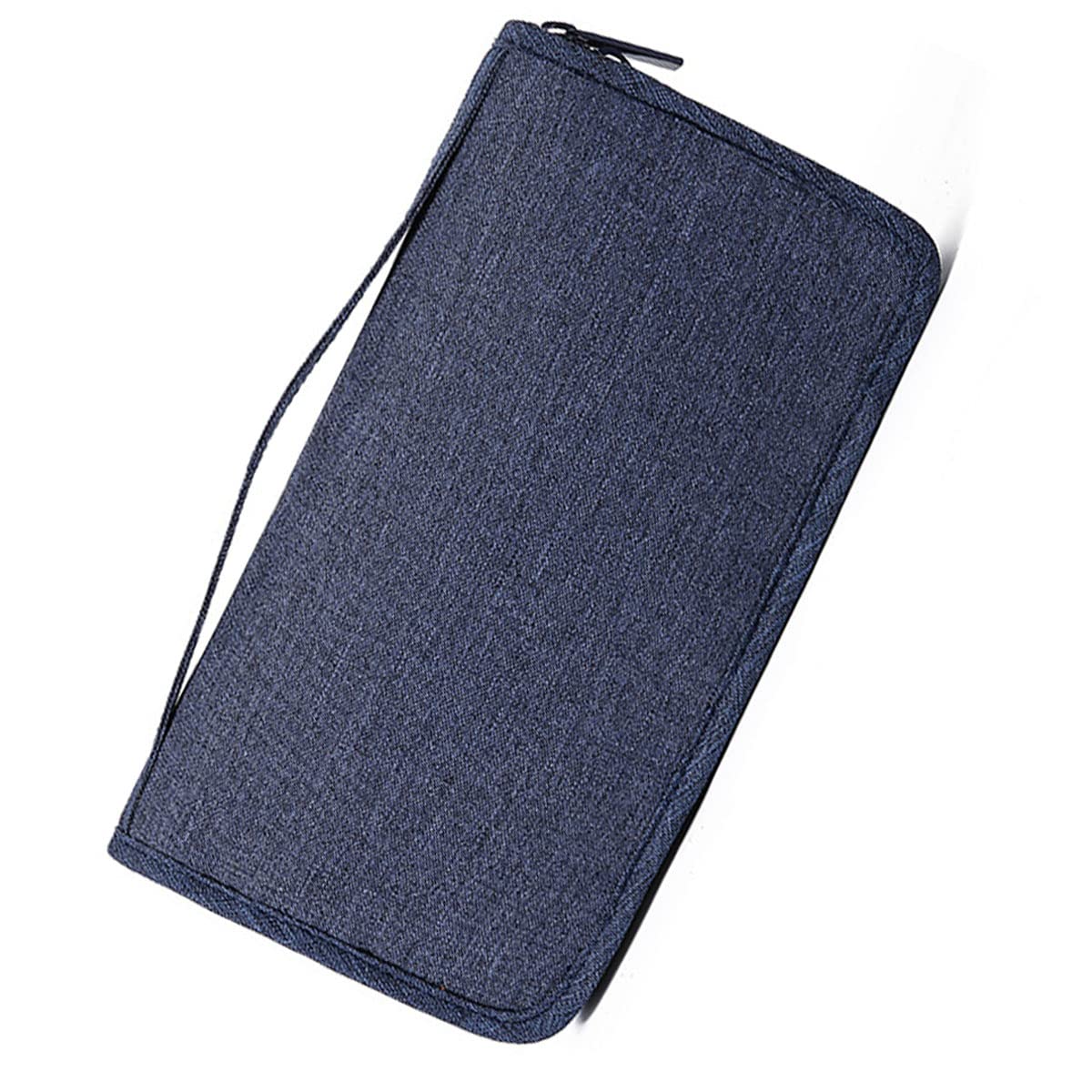 Veyarien Travel Passport Wallet Holder, Holiday Essentials Document Organiser Pouch Credit Cards Ticket IDs Keys Smartphone Holders for Men Women (Blue)