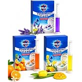 Ribub Toilet Cleaner Gel Stamp, Automatic Toilet Bowl Cleaner &amp; Freshener, Helps Prevent Limescale &amp; Odors, Lavender, Citrus, Mango &amp; Tulip Scents, Bathroom Cleaning Essentials, 3-Pack