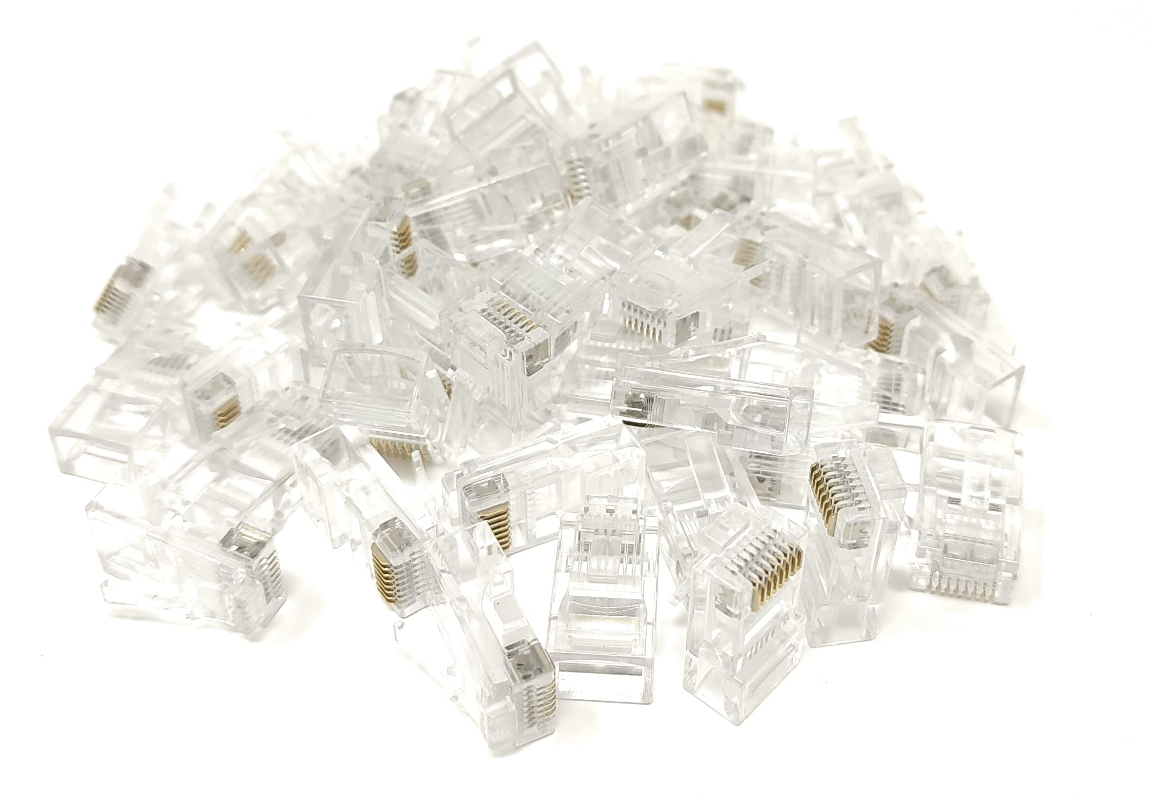 Maincore RJ45 Cat5e Ethernet LAN Crimps Ends for Networks Cable, Crimp Modular Connector, 8P8C connections (50pcs)