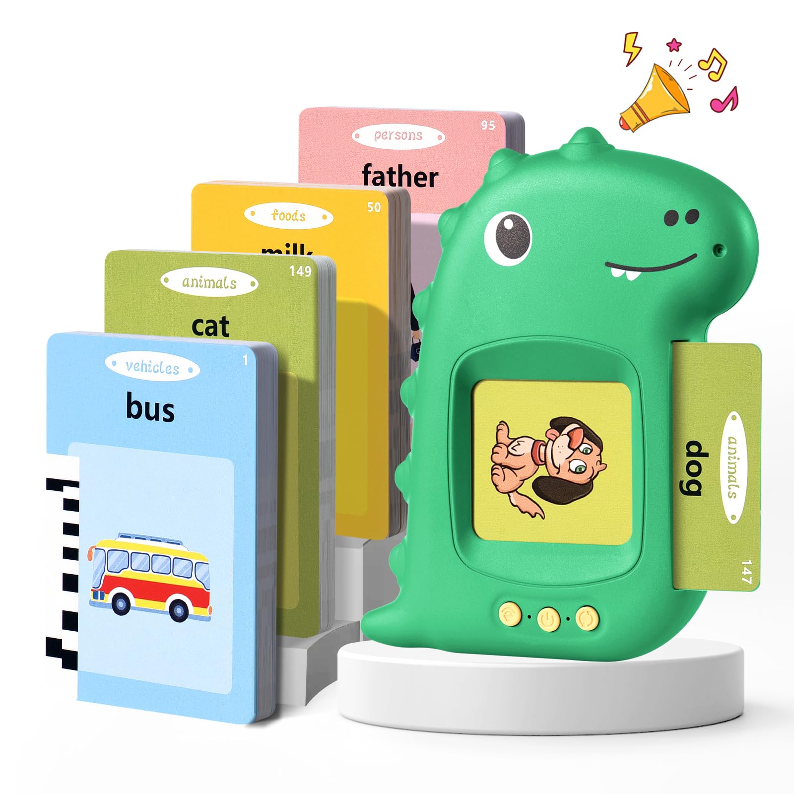 Talking Flash Cards for Toddler Toys for 2 3 4 5 6 Year Old Baby Boys Preschool Learning Resources Sensory Toys for Autism Educational Montessori Toy with 224 Words Interactive Gifts For Kids Age 2-6