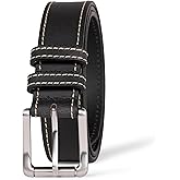Amazon Essentials Men's Stitched Edge Leather Belt