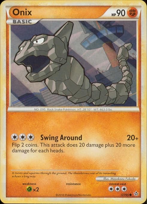 Amazon Com Pokemon Onix 57 95 Hs Unleashed Toys Games