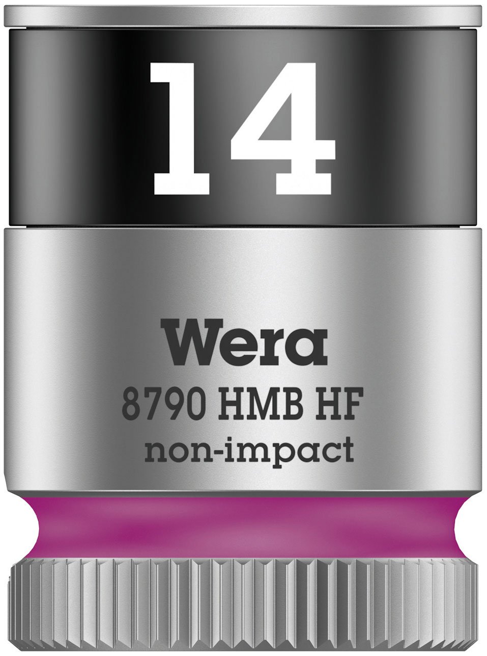 Wera 8790 HMB HF Zyklop holding function socket, 3/8" drive, 14x29mm, 05003748001 , Pink
