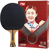 DHS Sports 7 Star Table Tennis Racket | Shakehand, ITTF Approved Paddle, Professional Carbon 5+2C, Hurricane 3 and Hurricane 8 Rubbers