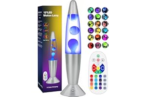 BIULAZYDA 17 Colors Changing LED Liquid Motion Lamps with Remote - 13.5 Inch Liquid Night Light for Adults Teens, Relaxing Ambient Lighting for Home Décor, Valentine's Day Party Christmas Gifts for Women Men