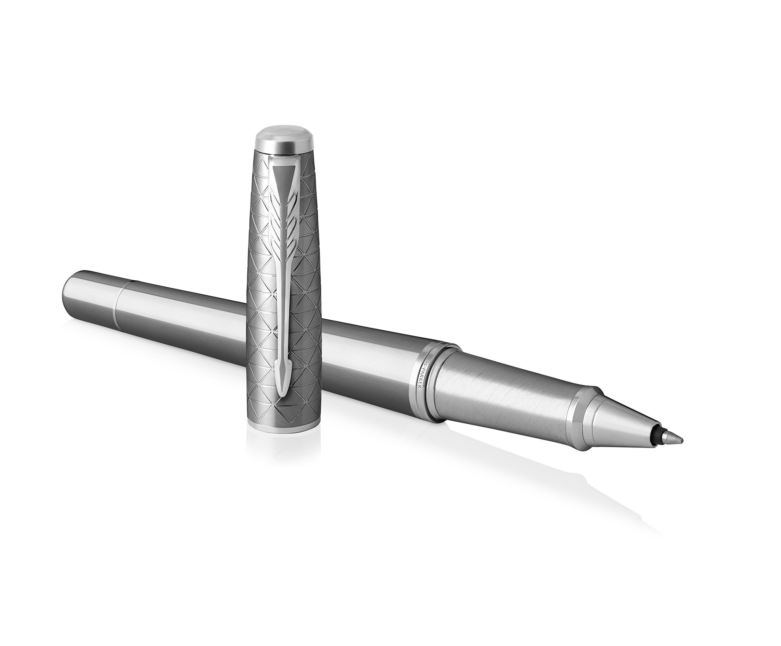 Parker Urban Rollerball Pen, Premium Silvered Powder with Fine Point Black, 1931586 โ image 1