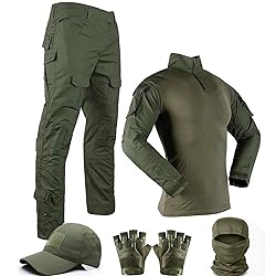 SANYETS Tactical Suit,Combat Pants and Shirt,Cap