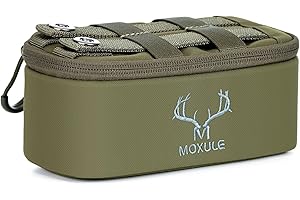 MOXULE Binocular Harness Bottom Pouch - Zippered Pocket Expandable Water-Resistant Detachable Storage Bag Attachment (Green)