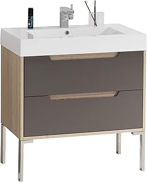 Dyconn Faucet Vca80w32 Bologna 32 Wall Mounted Floating Bathroom Vanity With Solid Surface Stone Resin Countertop Basin Brown Amazon Com