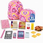 Emily Rose Doll Lunch Essentials Playset - Miniature Pretend Play Lunch Box &amp; School Accessories for 18 Inch Dolls - Age 3+ - Compatible with American Girl Dolls