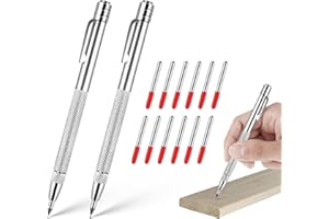 Tungsten Carbide Scriber, 2 Pcs Carbide Scriber Pen with Magnet Scribe Tool, Etching Pen With Clip with Extra 12 Replacement 