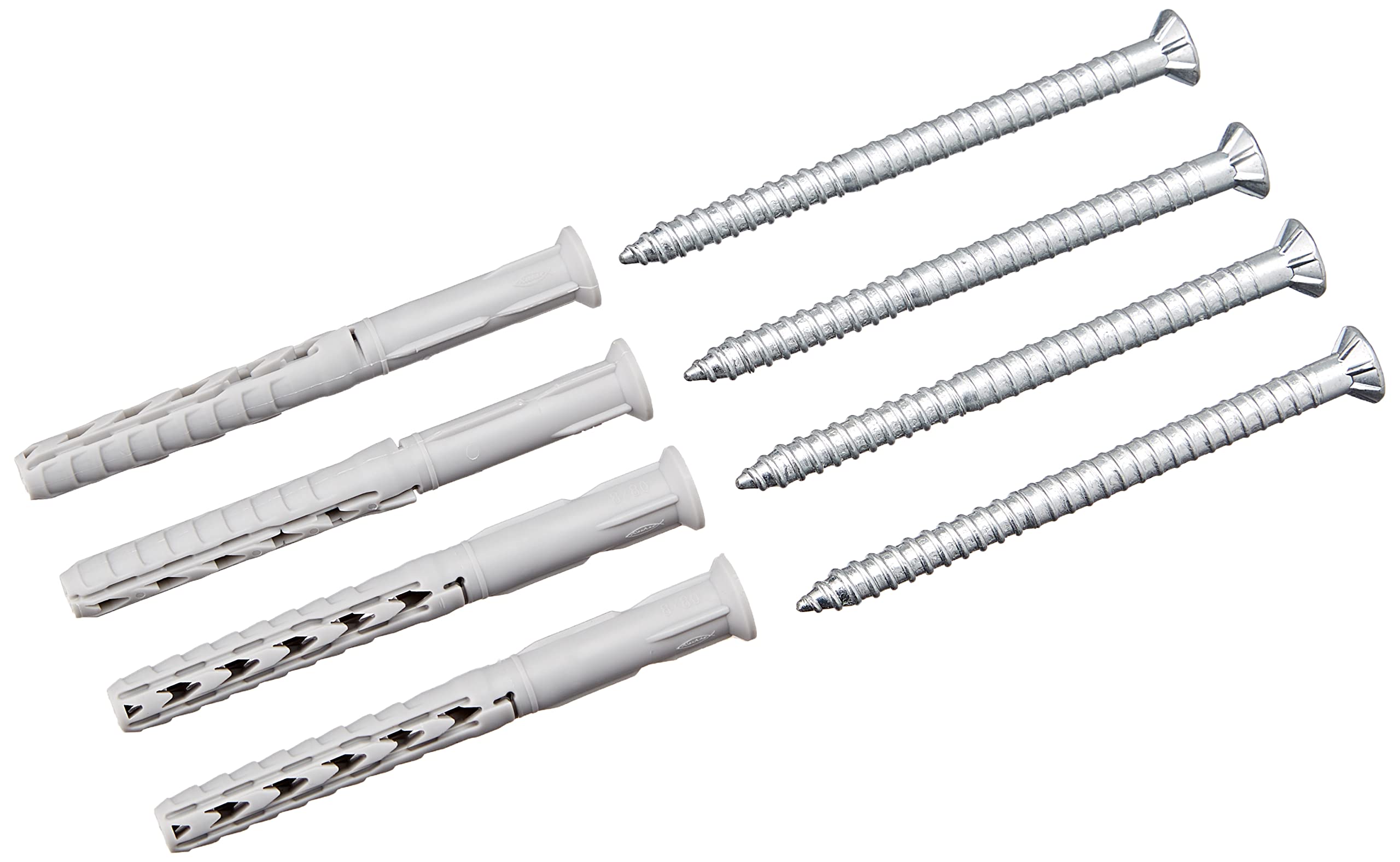 fischer - SXR 8 x 80 Nylon Studs and Screws, fischer wall Concrete, Bag of 4