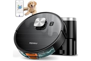 MAMNV Robot Vacuum and Mop Combo, Robot Vacuum Self-Emptying with 11500Pa Suction, 70-Day Capacity, Fast Home Mapping, LiDAR Navigation, Smart Obstacle Avoidance, Ideal for Pet Hair, Carpet, Hard Floor
