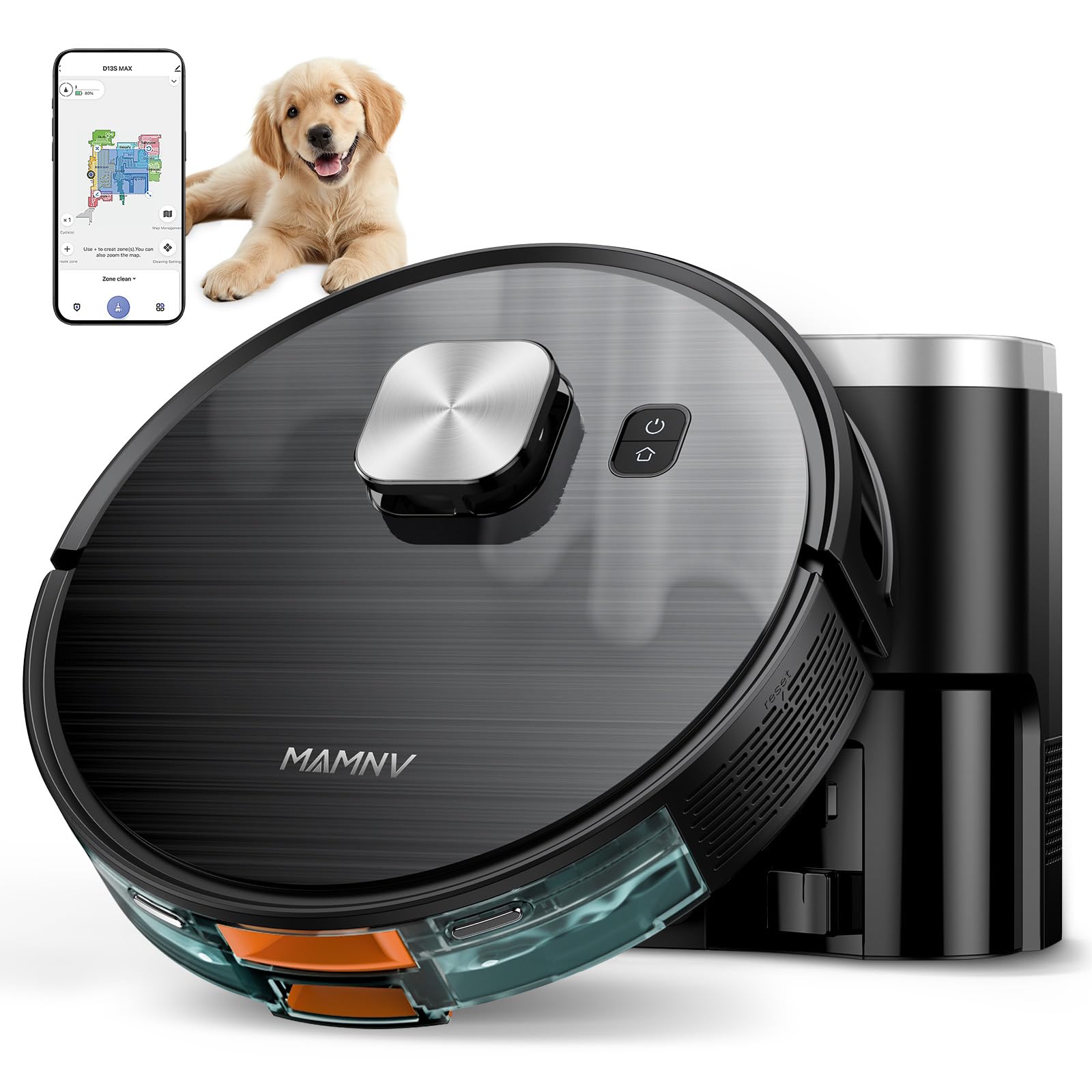 Photo 1 of ***MISSING PARTS/UNTESTED***Robot Vacuum and Mop Combo, Robot Vacuum Self-Emptying with 11500Pa Suction, 70-Day Capacity, Fast Home Mapping, LiDAR Navigation, Smart Obstacle Avoidance, Ideal for Pet Hair, Carpet, Hard Floor