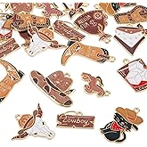 Craftdady Western Cowboy Cowgirl Charms Enamel Gun Boot Cattle Horse Cowboy Hat Pendants for Necklace Earrings Bracelet Keychain DIY Craft Findings