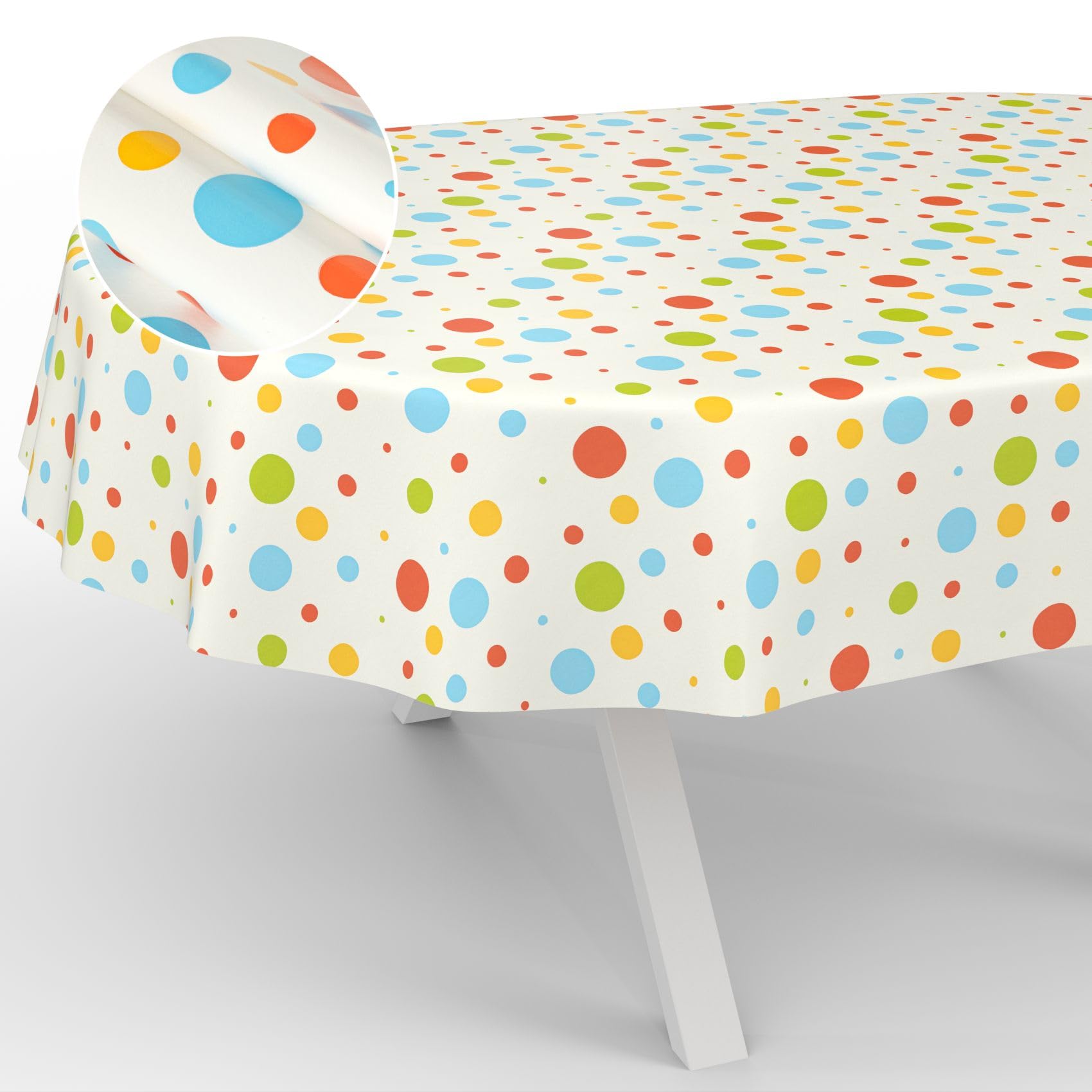 ANRO Oilcloth Tablecloth, Washable, Oilcloth, Garden Tablecloth, Outdoor, Indoor, Oval, 180 x 140 cm, Cut Edge, Party