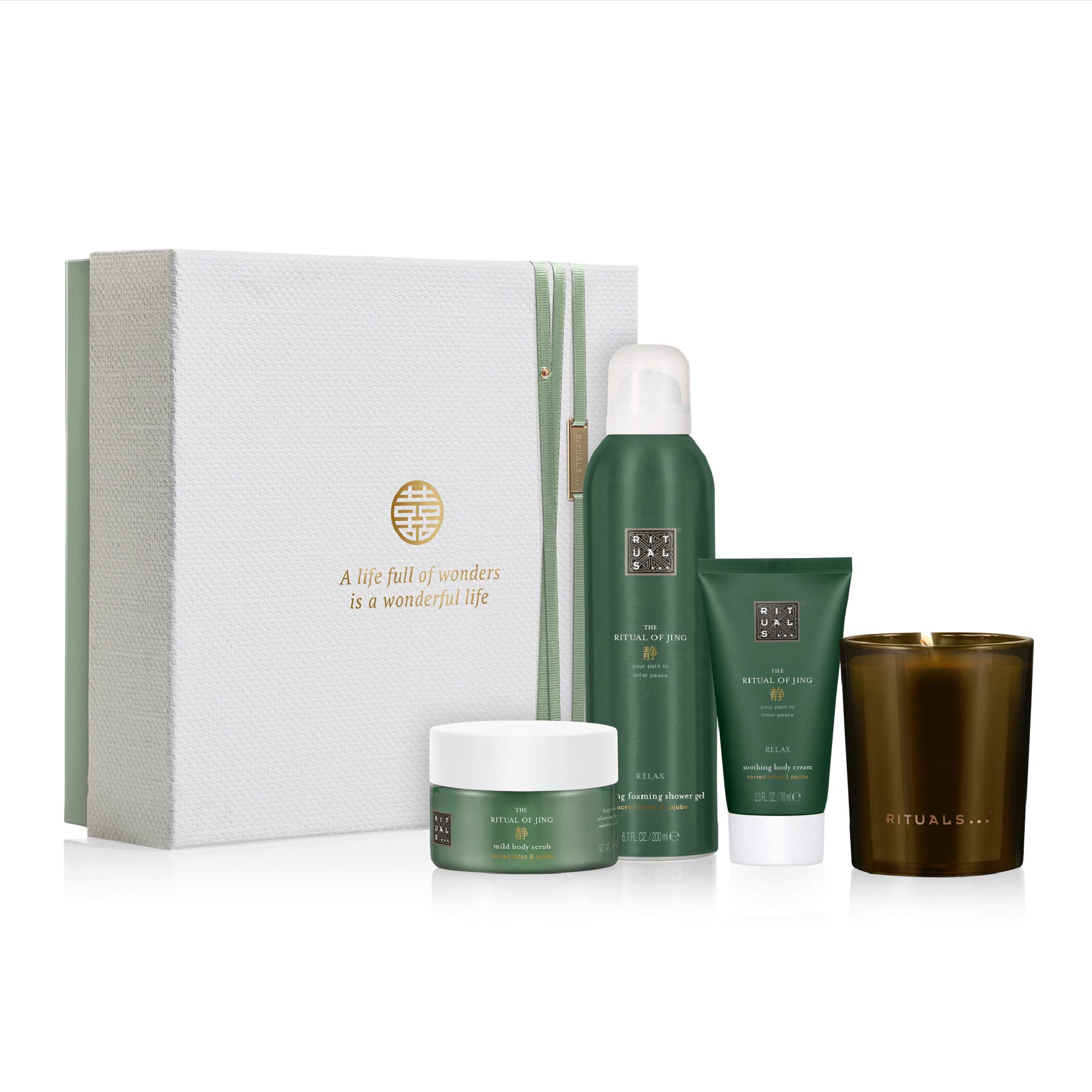 RITUALS Gift Set For Women from The Ritual of Jing, Medium - With Sacred Lotus, Jujube & Chinese Mint - Relaxing & Calming Properties
