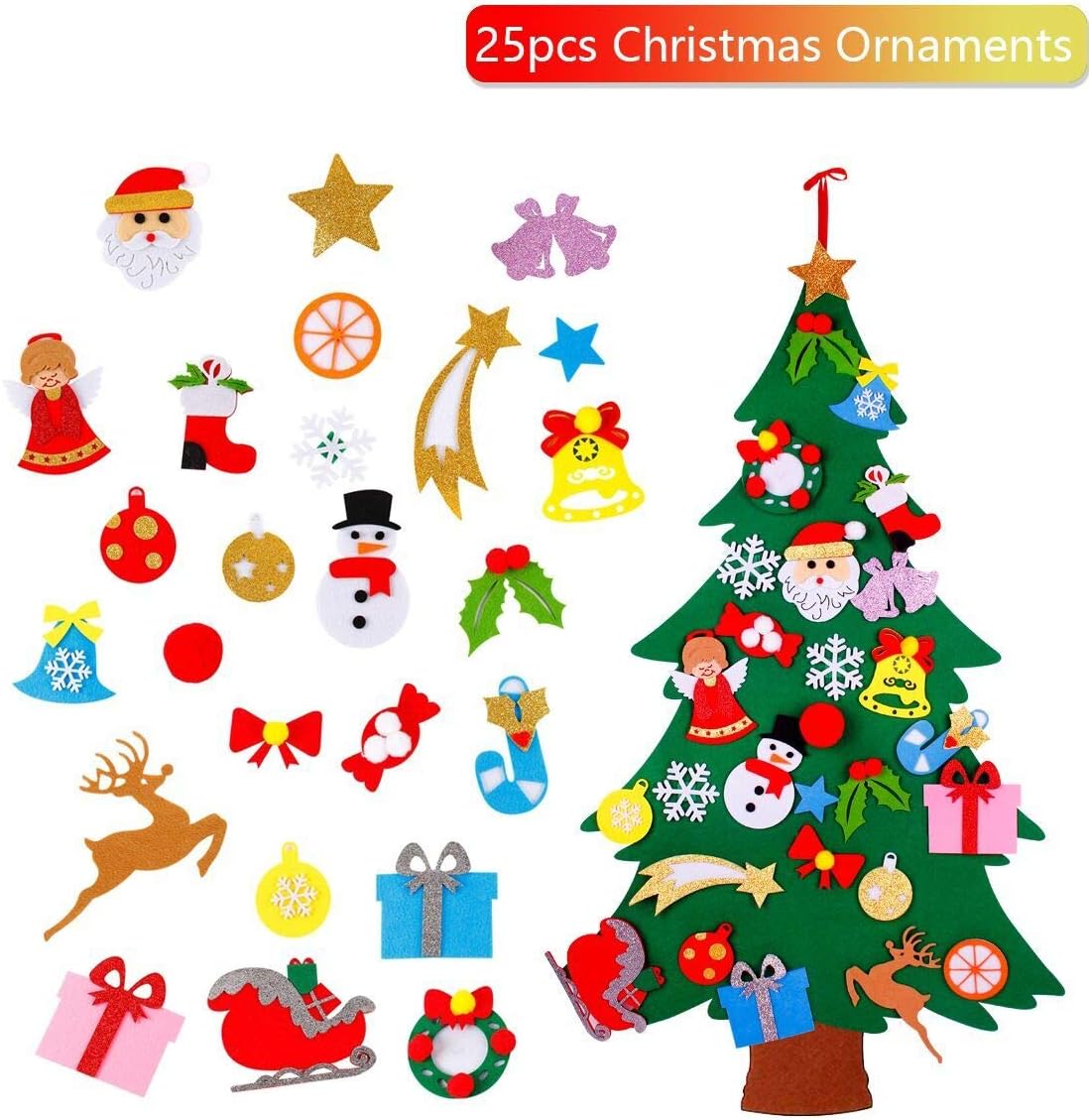 FengRise Felt Christmas Tree Decorations - Image 3