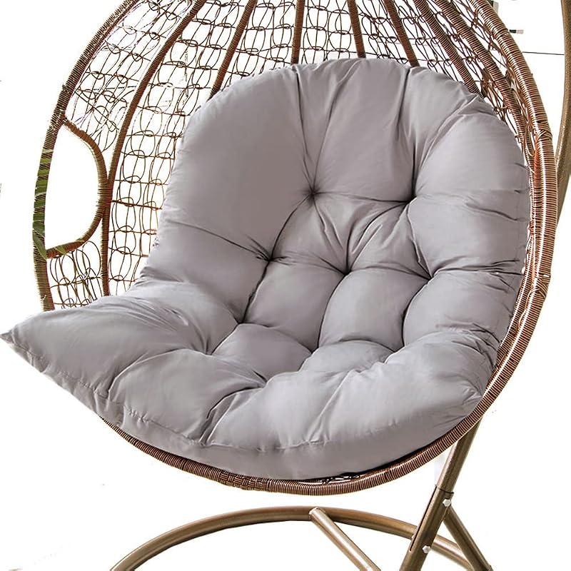 DKIEI Thicken Hanging Basket Chair Cushion 80x120cm Light Grey