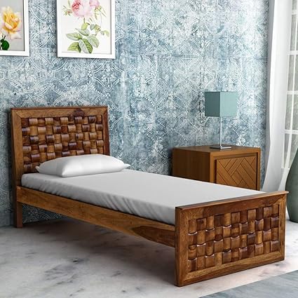 teak wood single cot