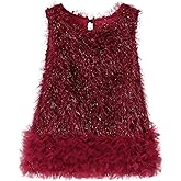 Tutu.kk Toddler Girls Dress Sleeveless A-Line Birthday Party Dresses with Layered Tulle Wedding Gown