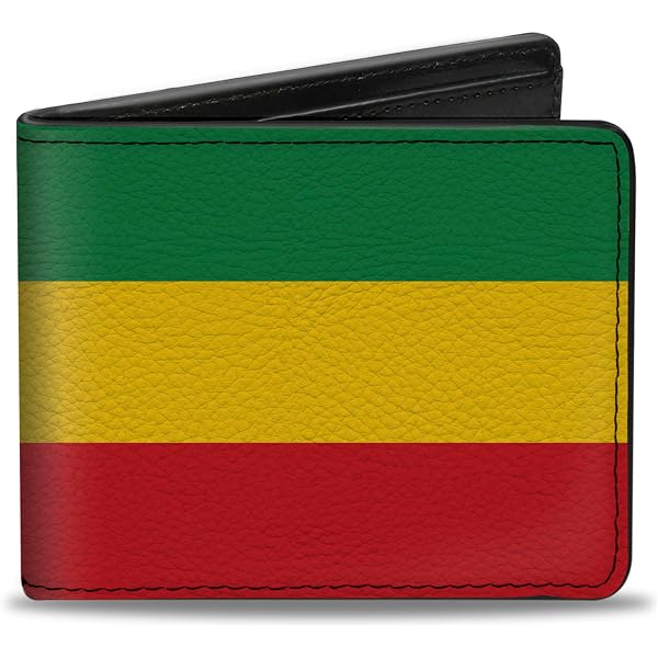 Men's Tie-Dye Vegan Leather Bifold Wallet - Green/Blue/Purple Swirl Design With Card Slots & ID Window