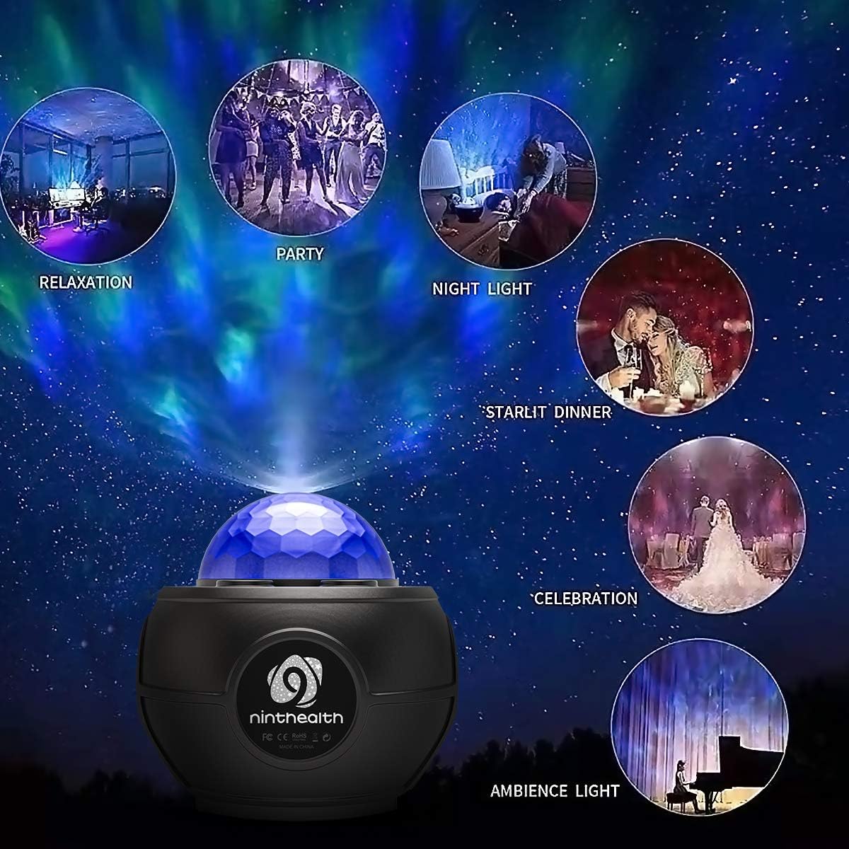 control remoto proyector estrellas