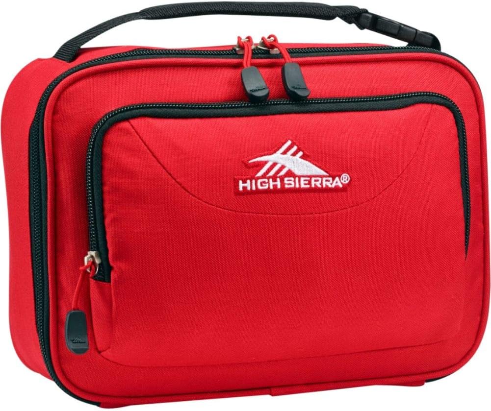 High Sierra Single Compartment Lunch Bag, One Size, Crimson/Black