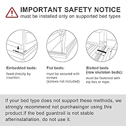 yulongtengfei 3-Piece King Size Bed Rail for