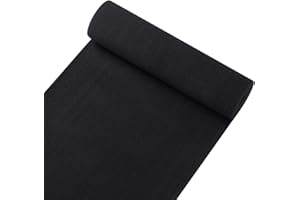 MYUREN Knit Elastic Bands for Sewing Black Heavy Stretch High Elasticity Flat Elastic Cord 8 Inch Wide Braided Elastic Spool 2 Yard