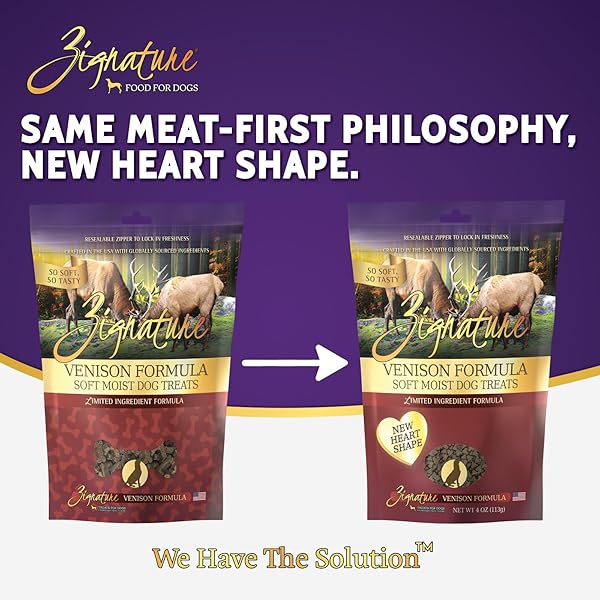 ZIGNATURE VENISON SOFT MOIST TREATS FOR DOGS