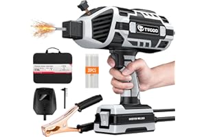 TVGOO Portable Handheld Welding Machine - 110V IGBT Inverter Handheld Welder, 20-120A Portable ARC Welder, Hot Start & Anti-Stick for 3/32"-1/8" Welding Rods, Father's Day Gift for Men(Grey)