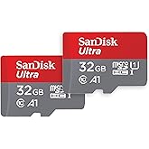 SanDisk 32GB (Pack of 2) Ultra microSDHC UHS-I Memory Card (2x32GB) with Adapter - SDSQUA4-032G-GN6MT [New Version]