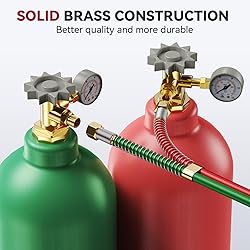 ARCCAPTAIN Oxygen Acetylene Hose, 1/4" x 50 FT with