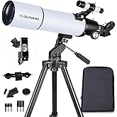 Celticbird Telescope for Adults High Powered, 80mm Aperture 600mm AZ Mount Refractor Telescope for Kids Beginners - Portable Telescopes for Adults Astronomy with Backpack, Phone Adapter, Moon Filter