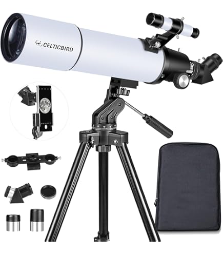 Amazon.com : Celticbird 80x600mm AZ Telescope, Travel Telescopes