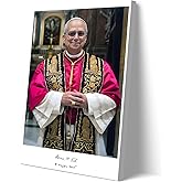 Pope Leo XIV Signed Poster Canvas Print Art Suitable for Classroom, Living Room, Office Wall Decoration (12W x 18L Framed)