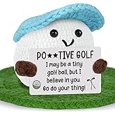 Sayregifty Positive Gifts for Women Men - Crochet Golf, Inspirational Get Well & Self-Encouragement Gift for Golfers Friends Coworkers, Comfort Crochet for Cheer Up, Stress Relief Gifts