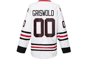 mhtfwpl Griswold #00 Movie Hockey Jerseys Stitched Letters and Numbers S-XXXL