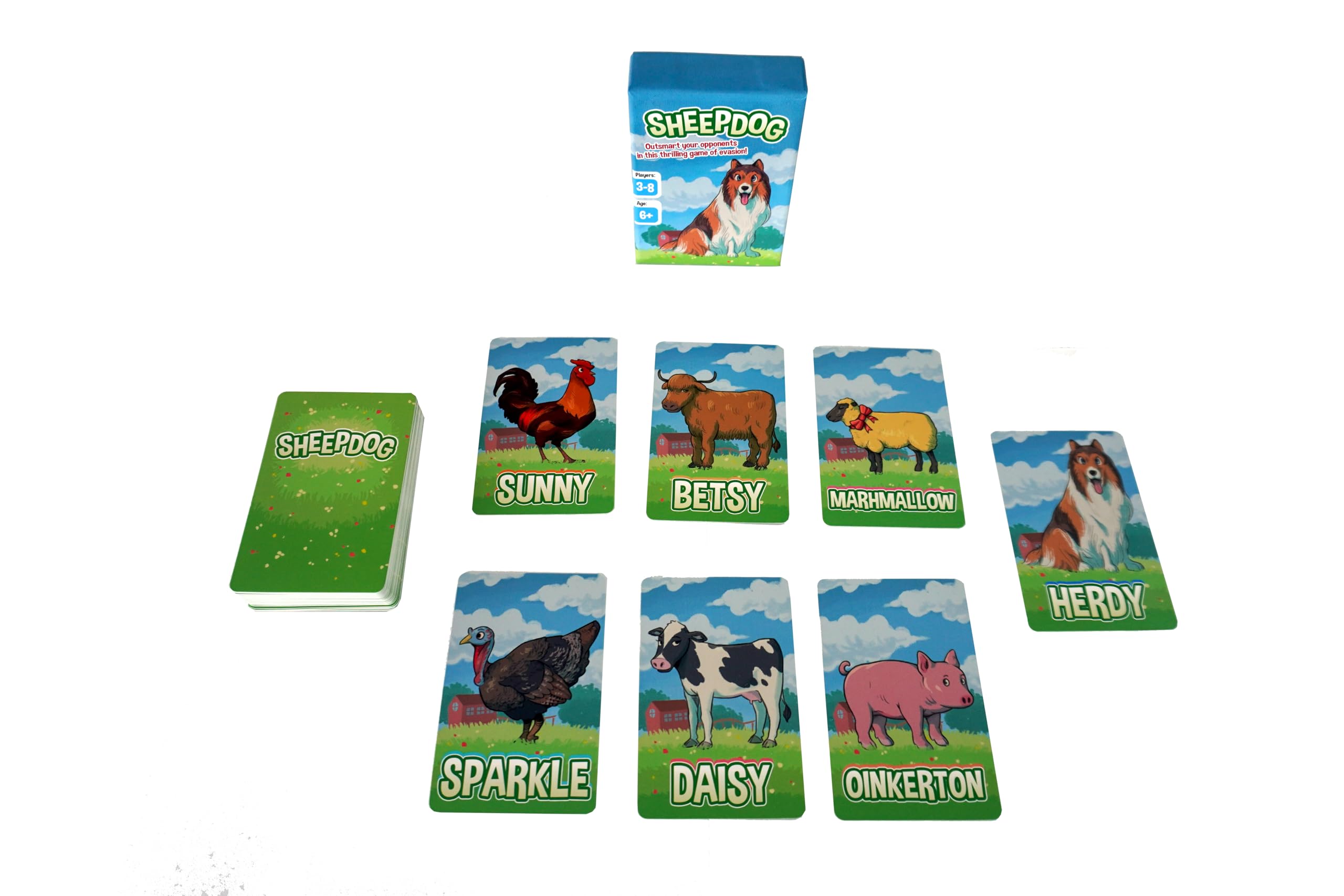 SHEEPDOG Matching Animal Pairs Card Game for Kids, Age 6 And Over. Can also be used as snap cards.