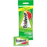 Trident Sugar Free Gum Watermelon Twist, 42 ct | Chewing Gum with Xylitol, Perfect for Long Lasting Fresh Breath at School, Work &amp; Travel