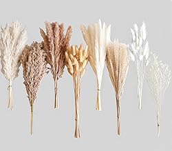 128 PCS Dried Pampas Grass Bouquet, Boho Table