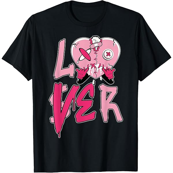 Amazon.com: Pink Loser Lover Pink Drip Heart Matching Tee
