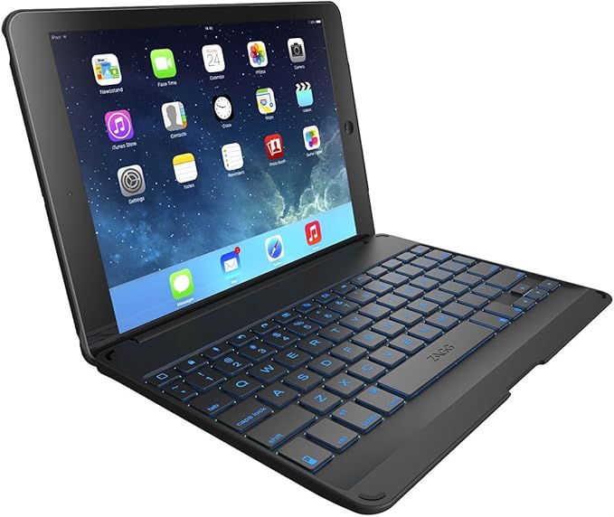 ZAGG Folio Case with Backlit Bluetooth Keyboard for iPad AirBlack Amazon.ca Computers & Tablets